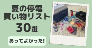 夏の停電の買い物リスト30選。クーラーボックスやカセットコンロなど実際に備えている防災グッズ - rusieblog.com